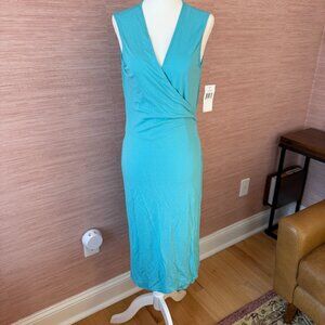 NWT Calvin Klein Blue Wrap Dress